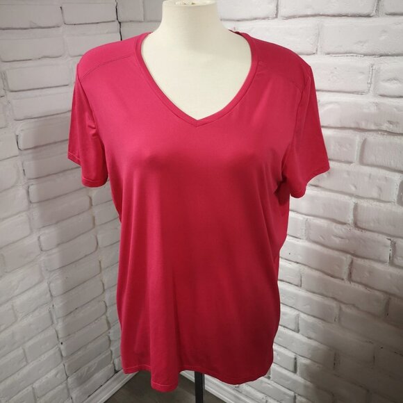 Lole Ladies Size XL Pink Short Sleeves Straight Loose Fit T-shirt - Picture 1 of 11